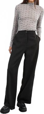 Lili Sidonio x Molly Bracken Rhinestone Detail Pants In Black