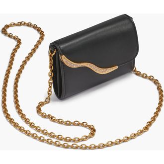 DKNY Malverne Pave Wallet On String in Black/gold at Nordstrom