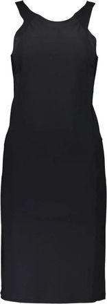 Patrizia Pepe Mouwloze Jurk met Logodetails - Dames - Casual kleedjes - Zwart - M - Kleedjes
