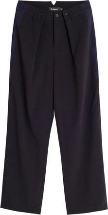 Desigual Pant Express Broeken - Dames - Wijde Broeken - Zwart - S - Denim - Broeken