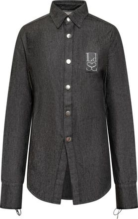 Ludovic de Saint Sernin Slim Fit Shirt Logo Denim - Dames - Overhemden - Grijs - S - Denim - Overhemden