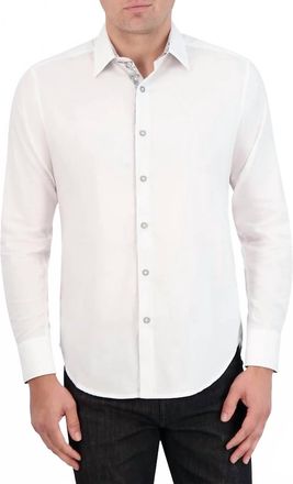 Robert Graham Wayfarer Long Sleeve Woven Button Down Shirt In White