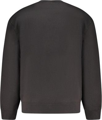 Calvin Klein Logo-Embroidered Cotton Sweatshirt - Black