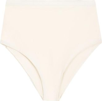 Jil Sander White Solid Bikini Bottom Swimwear