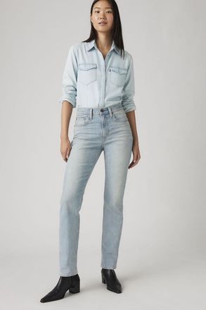 Levi's Vaqueros rectos de tiro alto 724 - Mujer - 24X30 - Azul / Headwinds Ahead