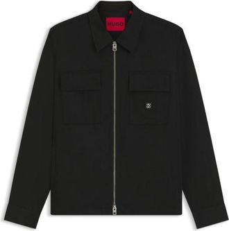 HUGO BOSS Oversized-fit shirt with zipper closure