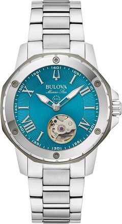 Bulova Marine Star Dames Horloge Zilverkleurig 98L317