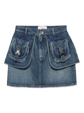 Coperni flap-pockets denim skirt - women - Fabric - 42 - Blue