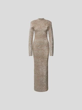 Rotate Abendkleid mit Effektgarn in Gold, Gr&ouml;&szlig;e 36