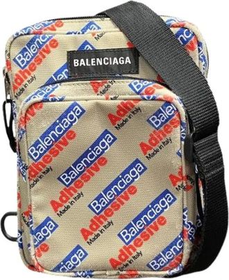 Balenciaga Pre-owned Explorer Cotton Canvas Shoulder Bag - unisex - Vintage Schoudertas - Veelkleurig - ONE Size - Katoen - Vintage