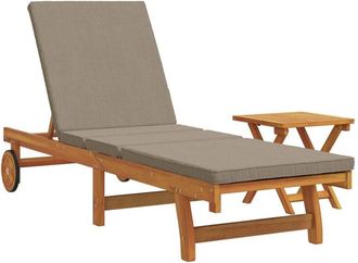 vidaXL Sun Lounger 2 pcs Brown 40 x 40 x 40cm Solid Acacia wood vidaXL