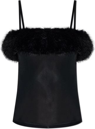 Balenciaga Sleeveless Tops, female, Black, Size: S Strap Top