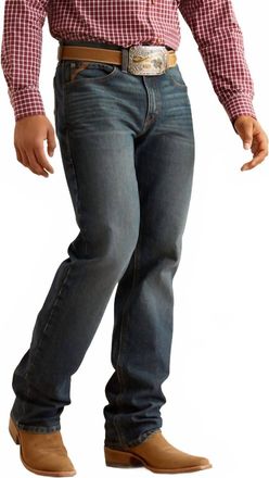 Ariat Mens M2 Pro Series Atlas Ray Relaxed Boot Cut Jean In Dark Blue