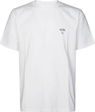 Arte Tops, Heren, Wit, M, Logo Geborduurd T-Shirt