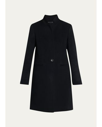 Cinzia Rocca Inverted Notch Collar Pure Wool Coat
