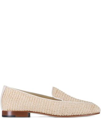 Manolo Blahnik Pitakara raffia loafers - Neutrals