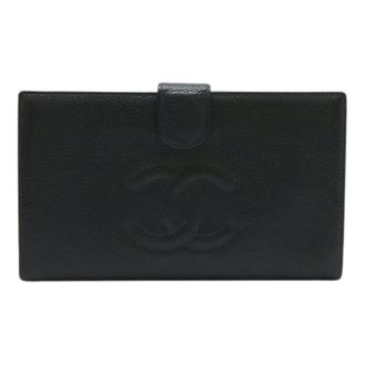 Chanel Pre-owned Wallets, female, Black, Size: ONE SIZE Pre-owned Long wallet (bi-fold)