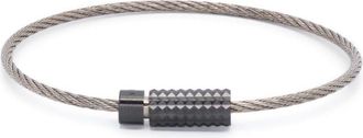 Le Gramme cable-link chain bracelet - unisex - ceramic/Sterling Silver - 17
