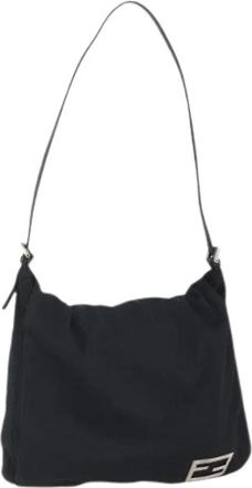 Fendi Pre-owned Shoulder Bags, female, Black, Size: ONE SIZE Pre-owned Vintage Nylon Shoulder Bag