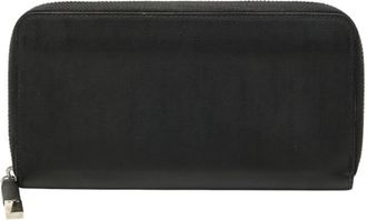 Dior Black Leather Long Wallet (Bi-Fold) (Pre-Owned)