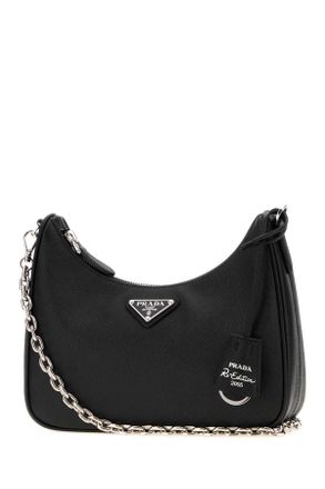 Prada Womens Black Leather Re-Edition 2005 Shoulder Bag Nero Borse A Tracolla