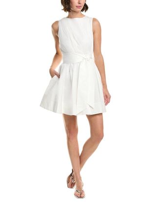 Milly Draped Poplin Mini Dress