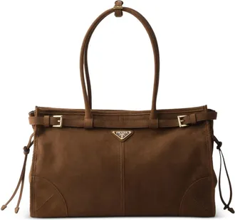 Prada Bonnie Large Nubuck Leather Handbag