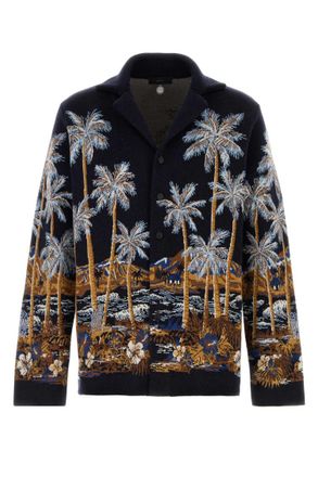 Alanui Midnight Blue Jacquard Cardigan