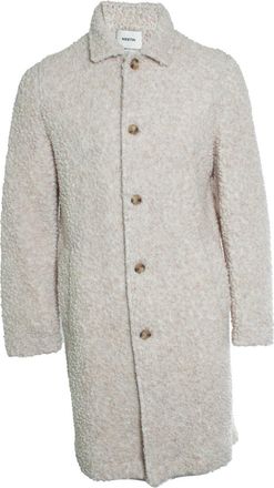 Destin Kestin, Edinburgh overcoat in oatmeal wool fleece