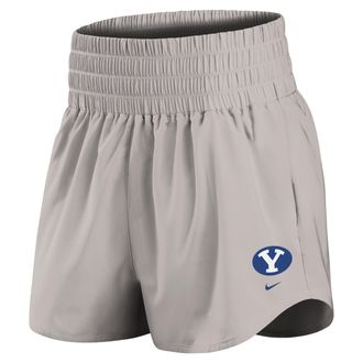 Nike BYU Primary Logo One Nike Womens Dri-FIT College Shorts in Grey | IM0034-014
