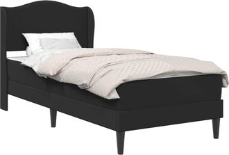 vidaXL Estructura De Cama Negro 100 X 200 Cm Cuero Sint&eacute;tico Vidaxl