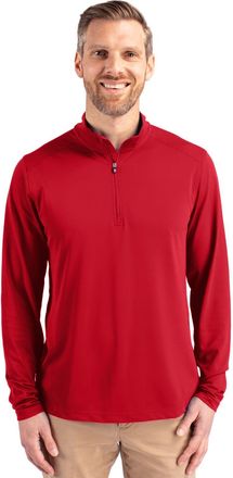 Cutter & Buck Virtue Eco Pique Recycled Quarter Zip Mens Pullover Jacket