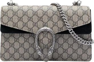 Gucci Pre-owned Shoulder Bags, female, Beige, Size: ONE SIZE Pre-owned Suede gucci-bags