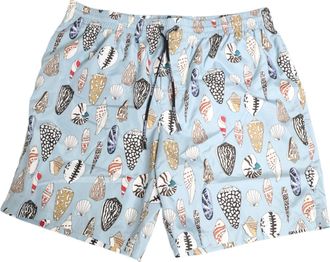 Dolce & Gabbana Blue Seashell Print Nylon Men Shorts Mens Swimwear