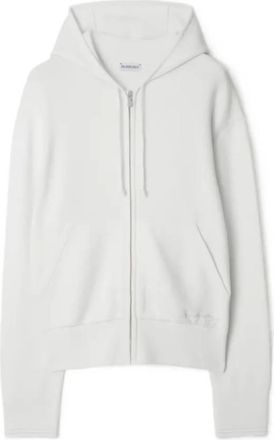 Burberry Logo Embroidered Wool-Blend Hoodie, Size Small