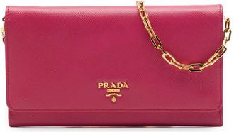 Prada Pre-owned Prada Saffiano Wallet on Chain Ladies K0LVWQYQT38CTHMU