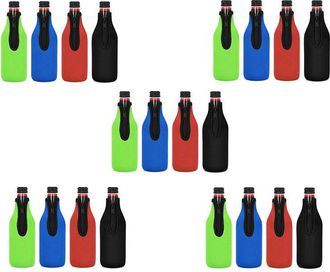 OEM Paquete De 20 Fundas Aislantes Para Botellas De Cerveza Para Mantener Las Bebidas Fr&iacute;as, Chaquetas Con Cremallera, Fundas T&eacute;rmicas