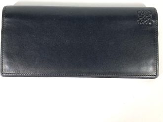Loewe Black Leather Long Wallet (Bi-Fold) (Pre-Owned)