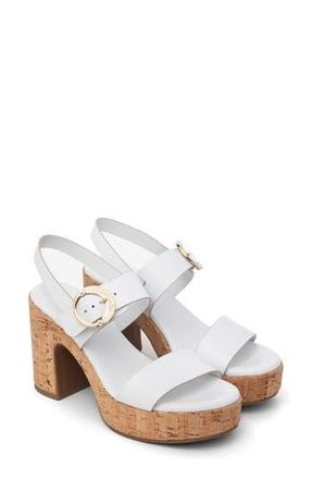 Nero Giardini Slingback Platform Sandal in White at Nordstrom Rack, Size 10Us / 40Eu