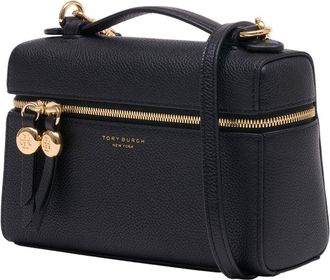 Tory Burch Womens Romy Slim Top Handle Bag Black Cowhide