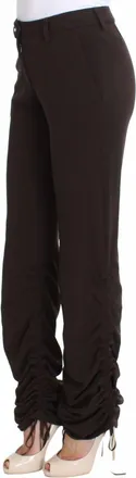 Ermanno Scervino Womens Stretch Viscose Trousers Black Polyamide Elastane