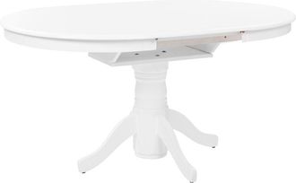 Beliani Extending Dining Table AKRON White 106/150 cm 106 cm