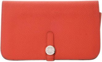 Herm&egrave;s Togo Leather Long Wallet (Bi-Fold) (Pre-Owned)