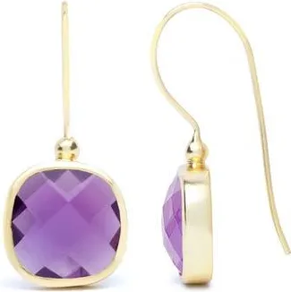 Saachi Cushion Stone Drop Earrings in Purple at Nordstrom Rack