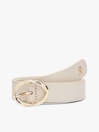 Tommy Hilfiger Chic Twist Buckle Leather Belt
