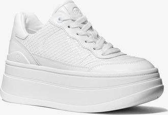 Michael Kors Hayes Snake Embossed Platform Sneaker