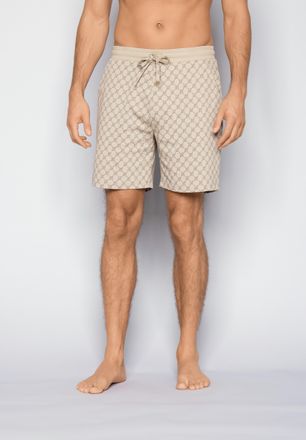 Joop Shorts JOOP Leisure, Damen, Gr. XXL, N-Gr, cornflower aop teak, Jersey, Obermaterial: 100% Baumwolle, bequem kniefrei, Hosen Shorts, mit allover Cornf