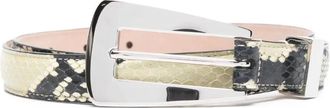 Khaite Lucca riem met pythonprint - Beige