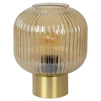 Lucide L&aacute;mpara de mesa en metal &aacute;mbar 24,5cm