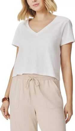Splendid Louisa V Neck Short Sleeve Tee In White